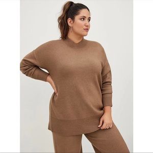 NWT Torrid Everyday Push Plush Sweater Pullover Comfy Brown Plus Size 4X